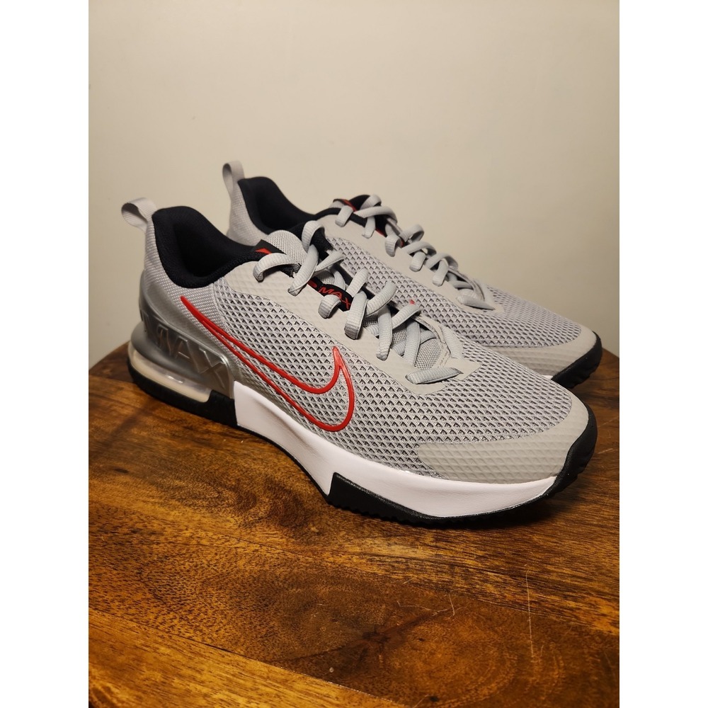 Nike Men's Grey and Red Athletic Shoes